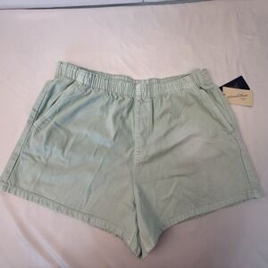 womens shorts XL mint Green 2 Pockets Elastic Universal Threads Cotton Blend